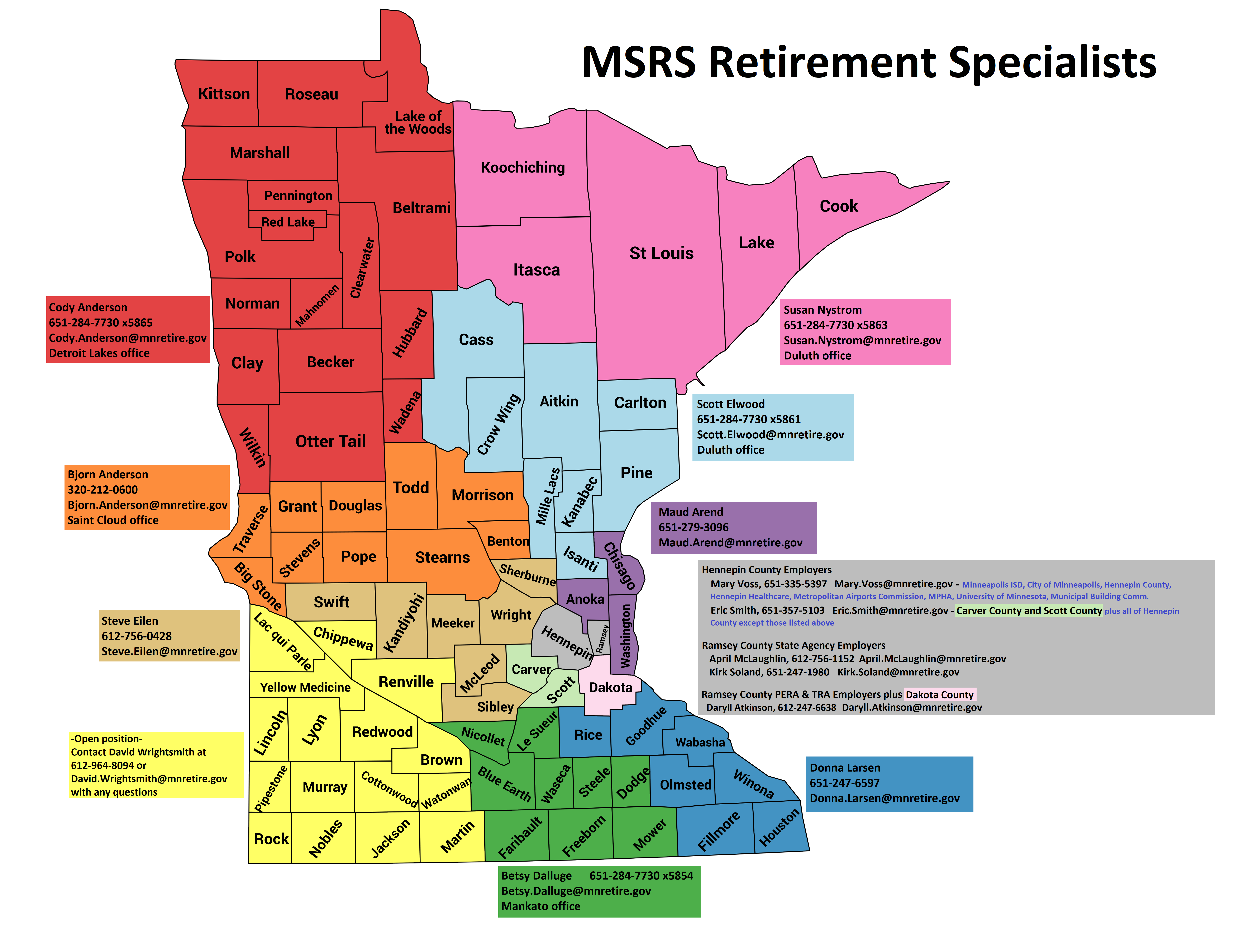 State of Minnesota County Map